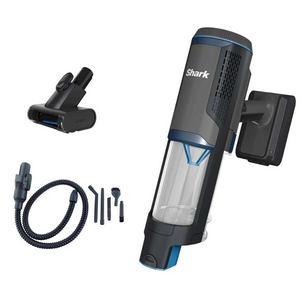 Shark BH102UK Power Boost Pet Handheld Vacuum - 40 minutes run time - Charcoal with Blue
