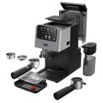 Beko CED7524X Espresso Machine with Integrated Grinder and Milk Cup - Silver