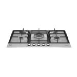 Beko HIAW75225SXE 75cm Gas Hob with Front Knob Controls - 5 Burners - Stainless Steel