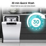 Hisense HS523E15WUK Slimline Dishwasher - White - 10 Place Settings