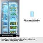 Samsung RS70F65KETEU 60/40 American Fridge Freezer - Silver