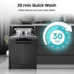 Hisense HS523E15WUK Slimline Dishwasher - Black - 10 Place Settings