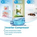 Midea MDRE379FGE01D 54cm 70/30 Split Integrated Fridge Freezer