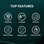 Hisense WF1Q1041BW Load 10kg Spin 1400 Steam Washing Machine - White