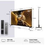 TCL 85X11L-UK 85" 4K Ultra HD SQD Mini Led Google TV - Black