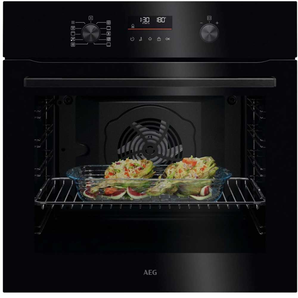 AEG OU5PB40XK Built In Electric Single Oven - Black