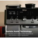 Ninja Luxe Café Mini 2-in-1 Espresso and Filter Coffee Machine with Built in Bean Grinder, Manual Milk Frother ES301UK