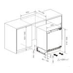 Hisense FUV124D4AWE Integrated Under Counter Freezer with Fixed Door Fixing Kit