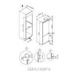 Hoover HOBBML18EK 54cm 70/30 Built in Fridge Freezer - White