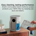 Shark HP062UK BreatheClear Compact Air Purifier with NeverChange6 - Dove
