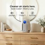 Shark HP062UK BreatheClear Compact Air Purifier with NeverChange6 - Dove