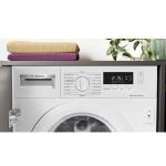 Bosch WKD28260GB Series 4 Integrated Washer Dryer, 8kg/5kg, 1400 Spin, White, E Rated
