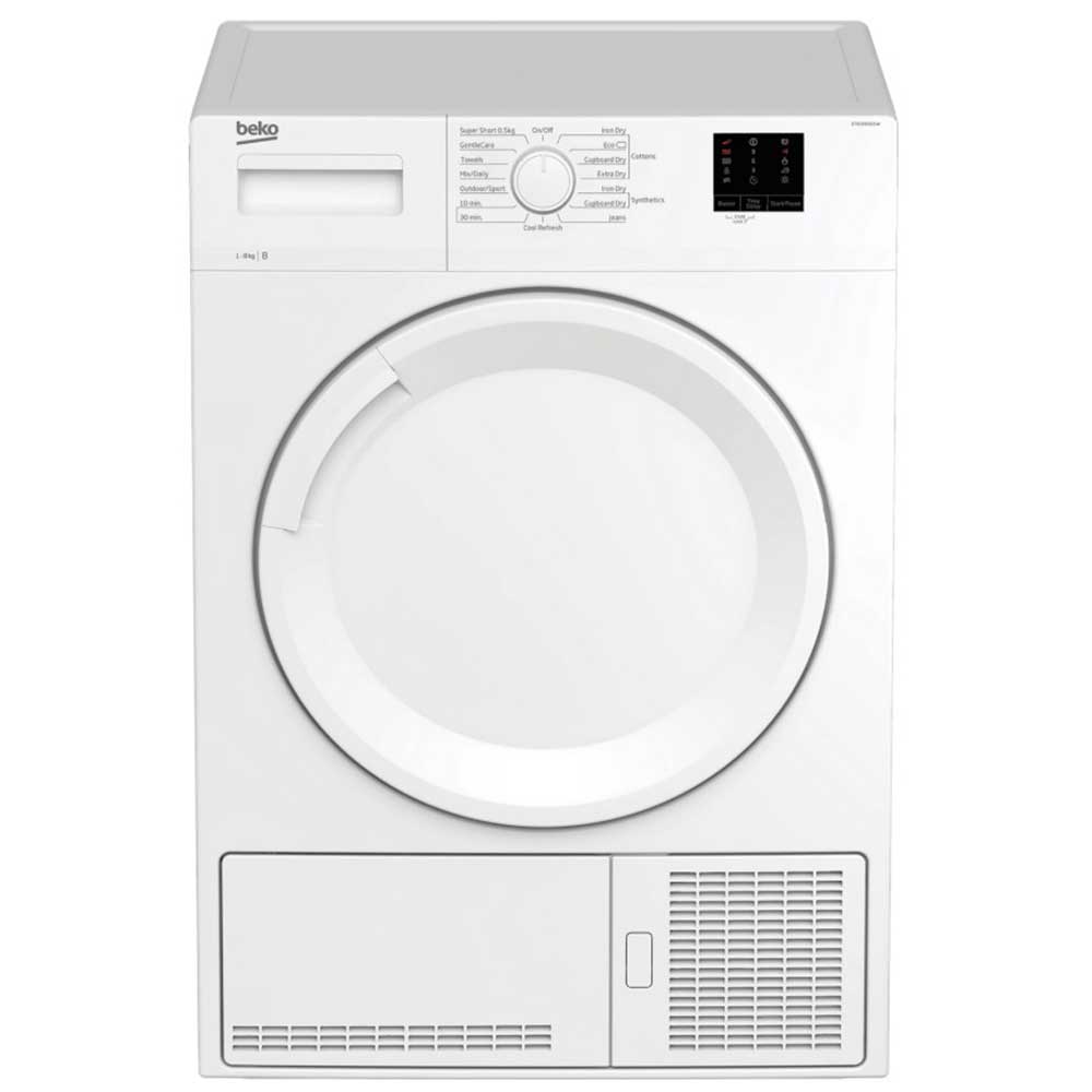 Beko DTKCE80021W 8kg Condenser Tumble Dryer with Sensor Programmes - White