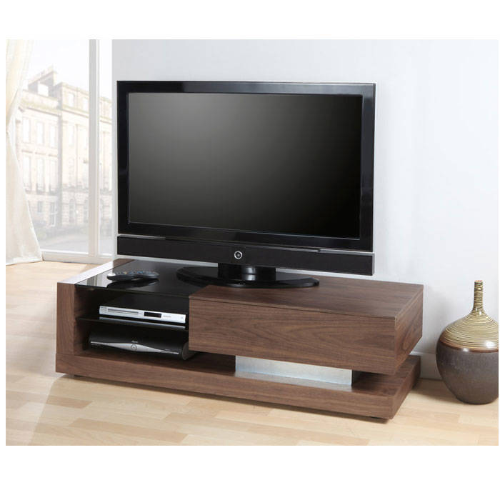 Jual JF613TVW Lcd TV Walnut with Black Glass Gerald Giles