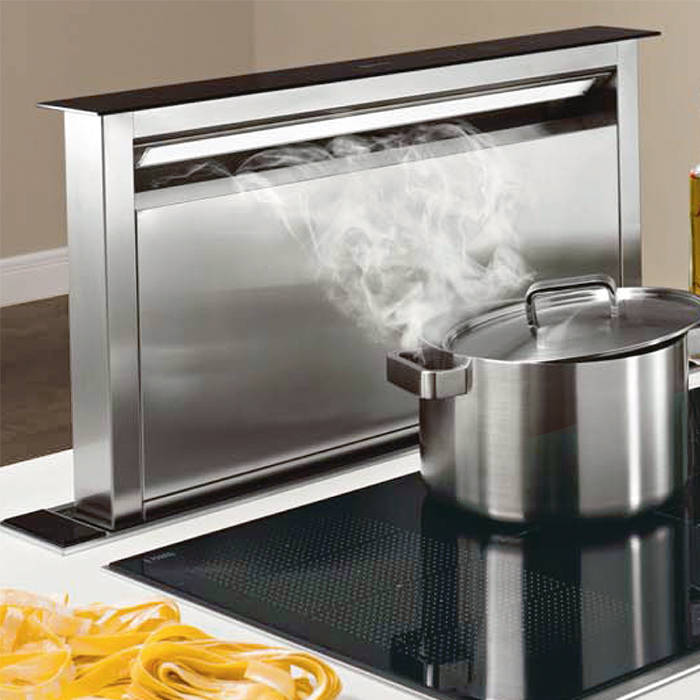 neff induction hob with integrated extractor
