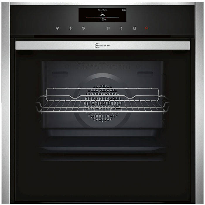 Neff B58VT68N0B CircoTherm Slide and Hide Single Pyrolytic Oven with 14
