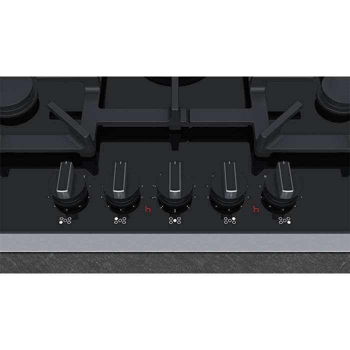 Neff T27TA69N0 Gas Hob with 5 burners and black ceramic glass 75cm