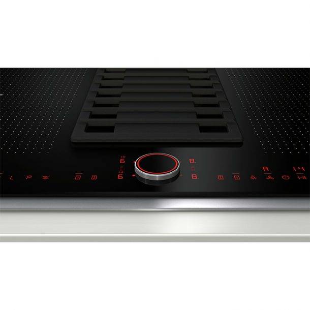 neff induction hob with integrated extractor