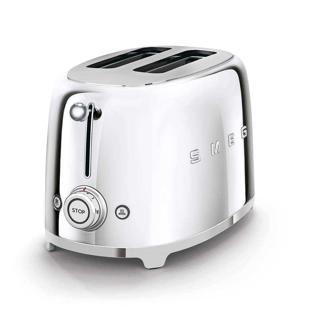 Smeg TSF01SSUK 2 Slice Toaster in Silver Gerald Giles