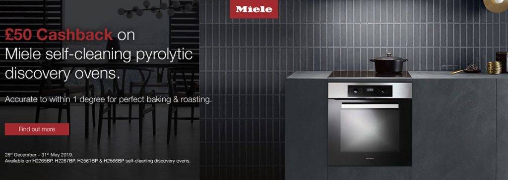 Miele £50 cashback on selected ovens