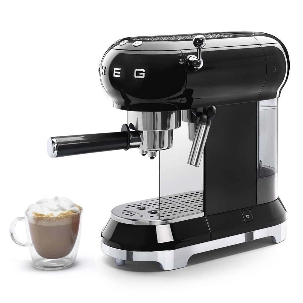 Smeg ECF01BLUK Espresso Coffee Machine 50's Retro Style Gerald Giles