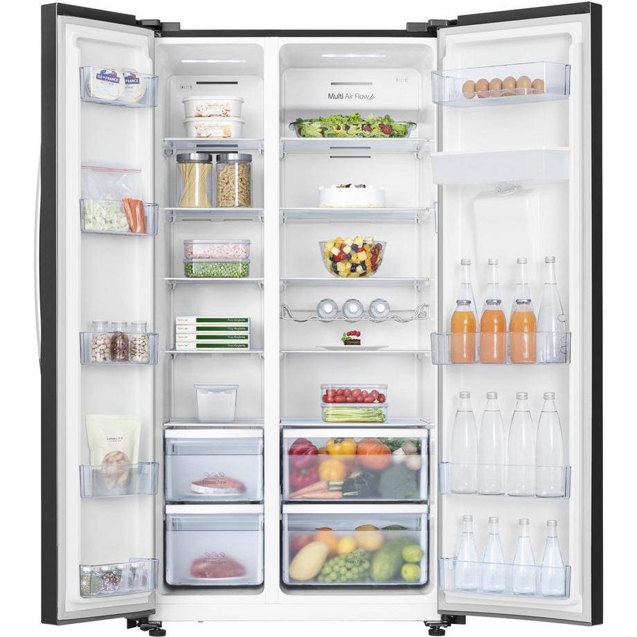 Hisense Rs741n4wb11 American Style Side By Side Fridge Freezer