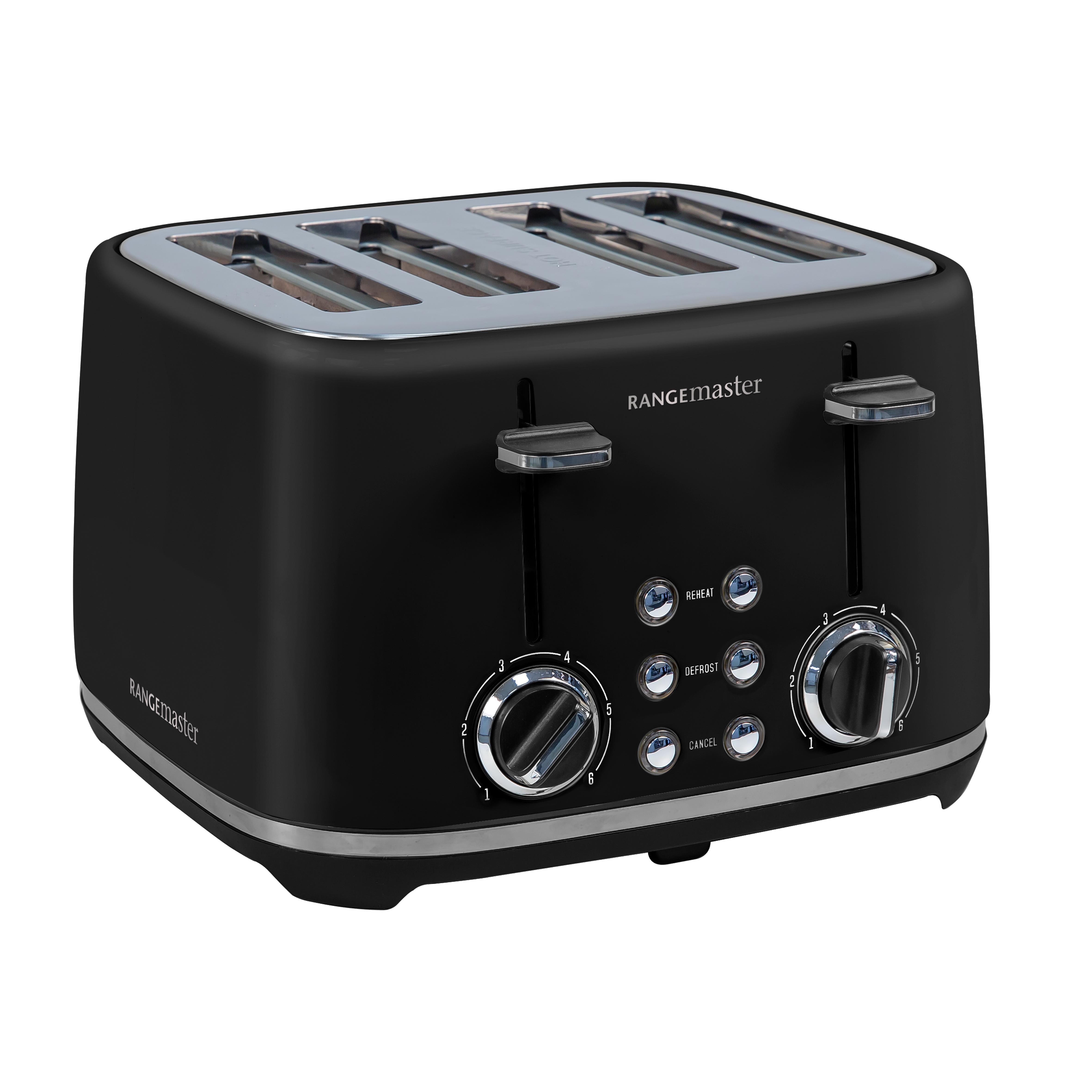 Rangemaster RMKT4S101BK 4 Slice Toaster Black Gerald Giles