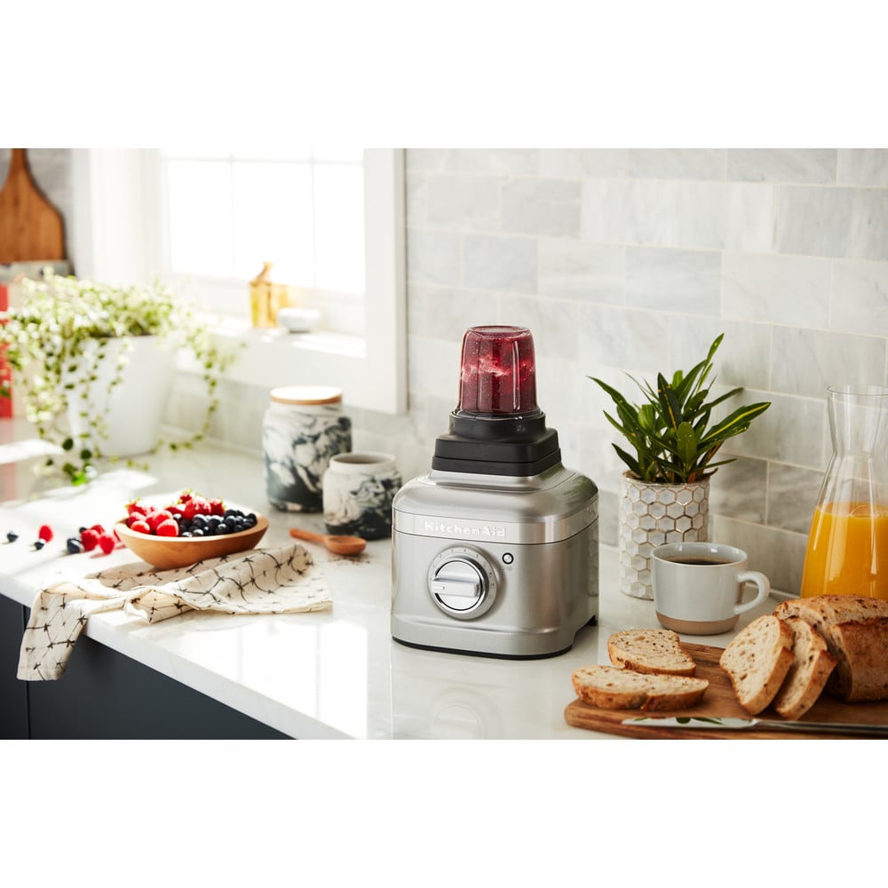 KitchenAid 5KSB4026BMS K400 Glass Jar Blender Medalion Silver