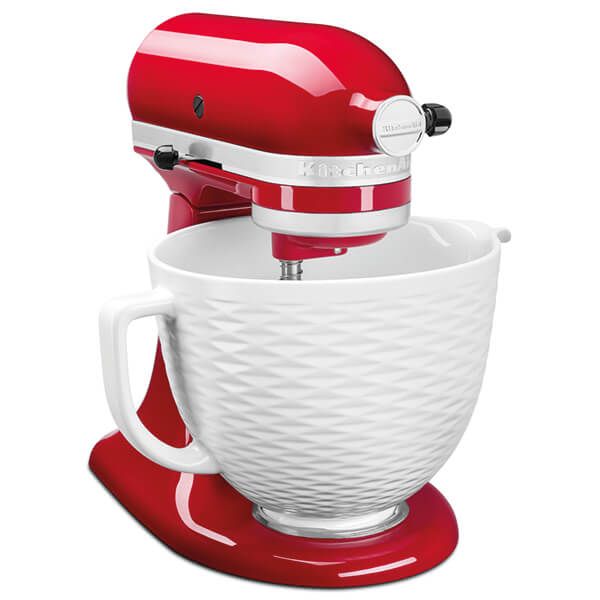 KitchenAid 5KSM2CB5TLW 4.8 Litre Ceramic Mixer Bowl Embossed Gerald