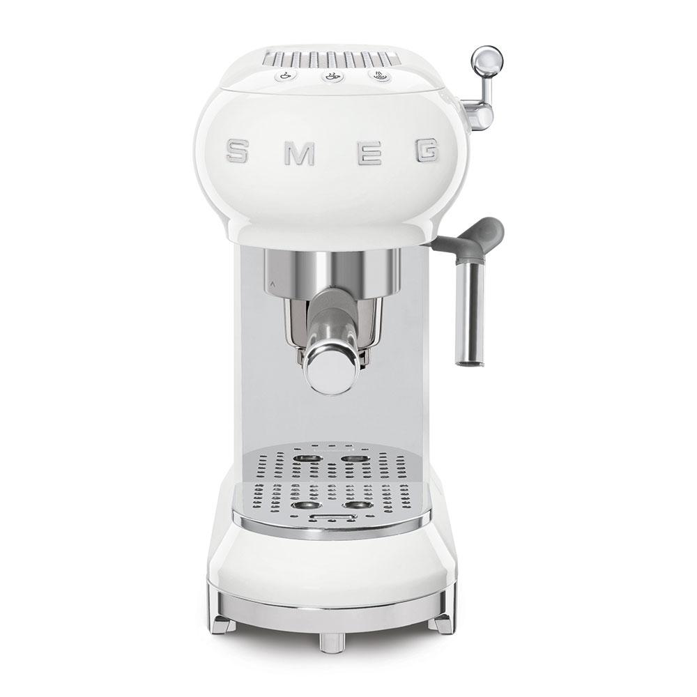 Smeg ECF01WHUK Espressco Coffee Machine 50's Retro Style in White